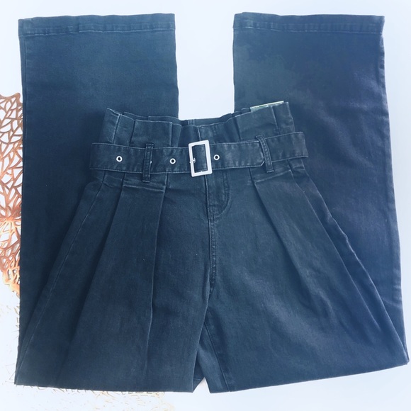 wild fable Denim - Wild Fable High Paper Bag Waist Wide Leg Jean
